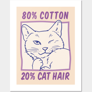 Cat hair don't Care - 20% Cat Hair Posters and Art